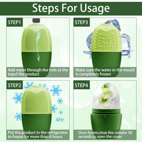 XHJRI Ice Face Roller with frozen ice cube