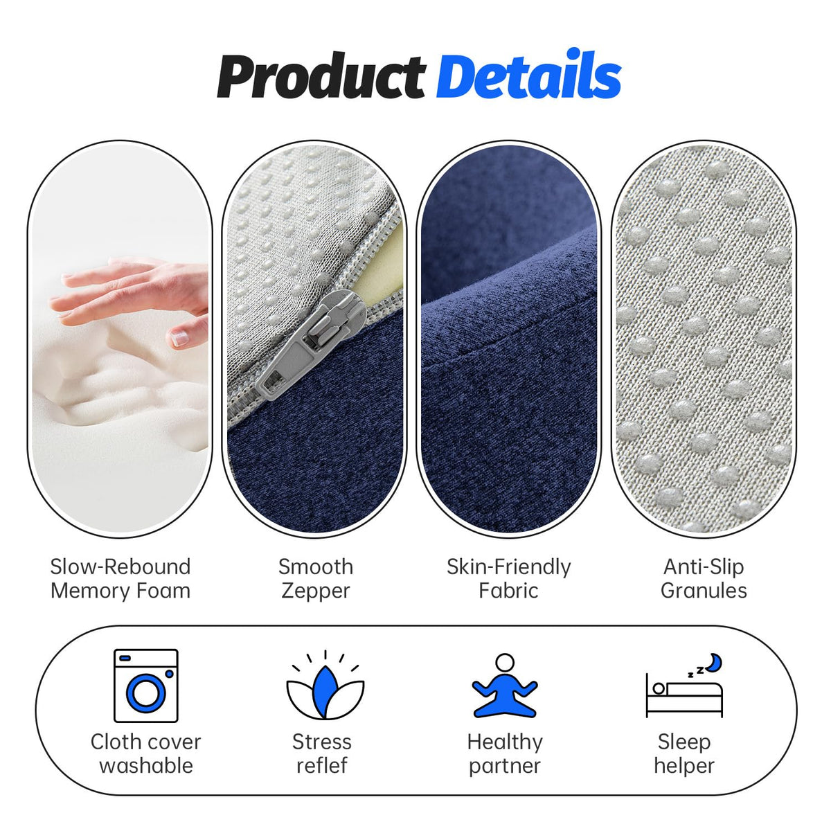 xiaomubiao Face Down Pillow displayed with accessories