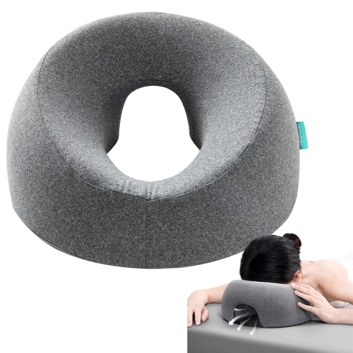 xiaomubiao Face Down Pillow grey front view