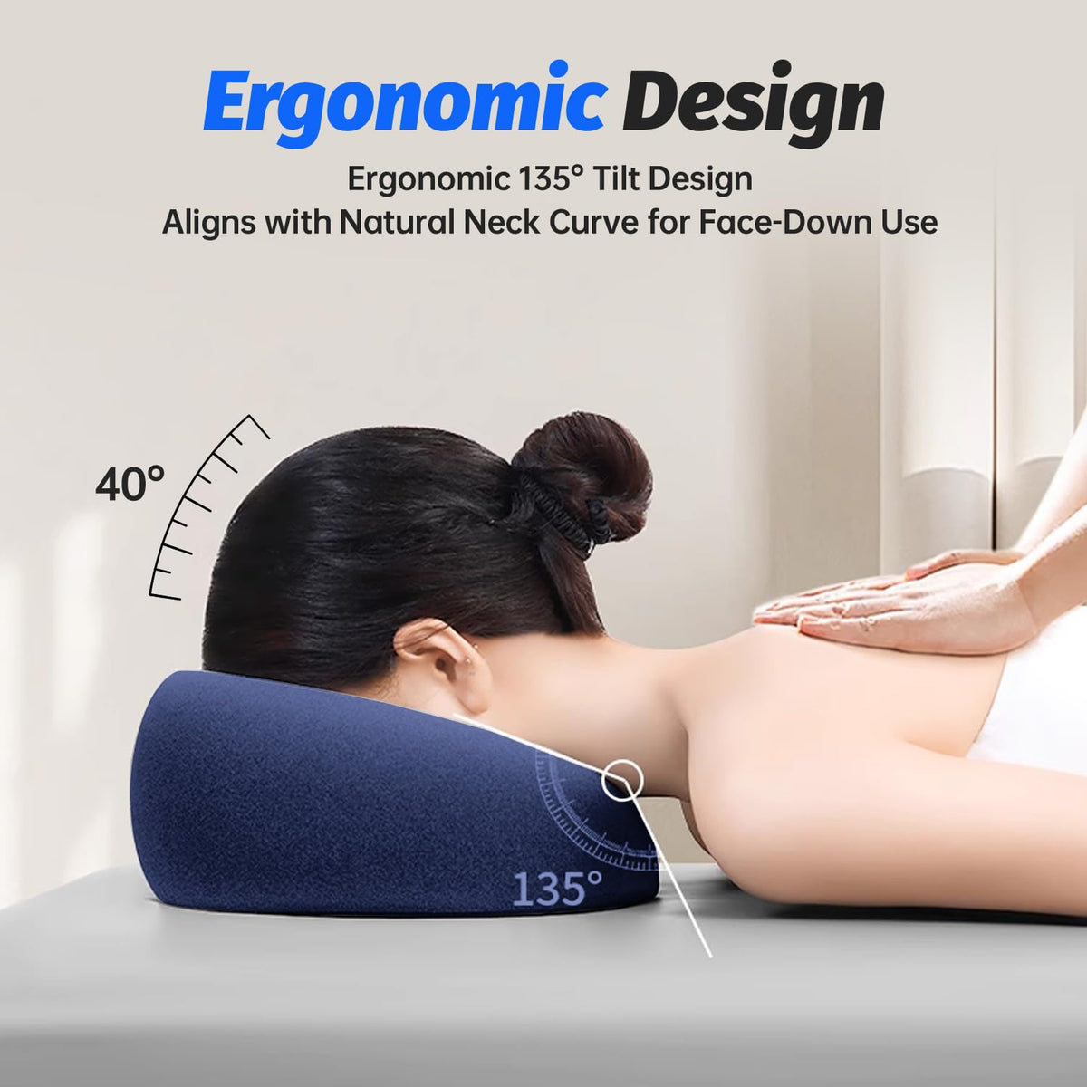 xiaomubiao Face Down Pillow showing ergonomic contour