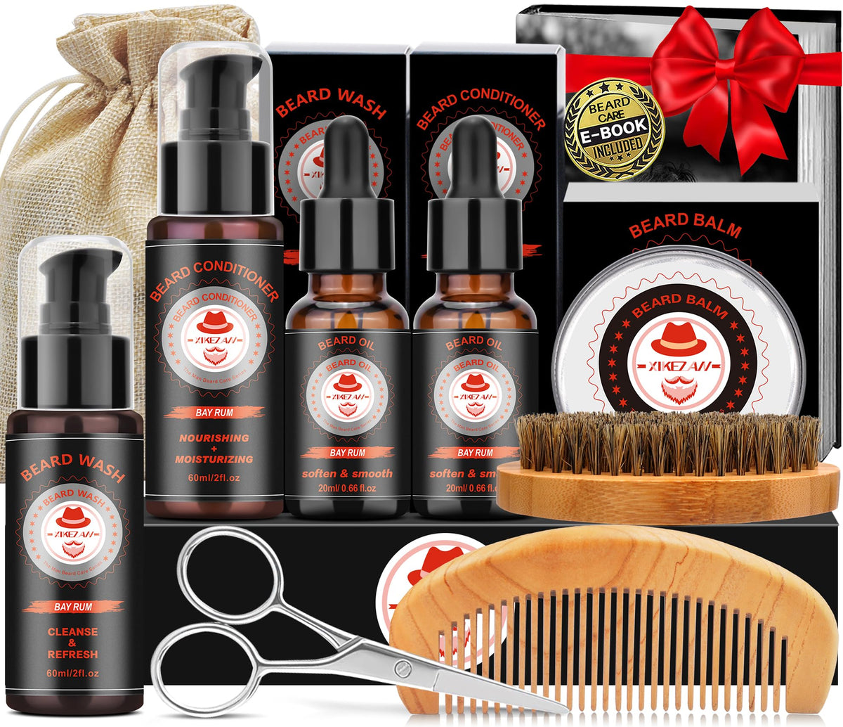XIKEZAN Beard Kit contents including beard wash and oil