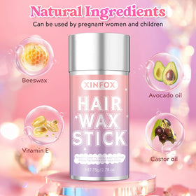 Xinfox hair wax stick with ingredients listed