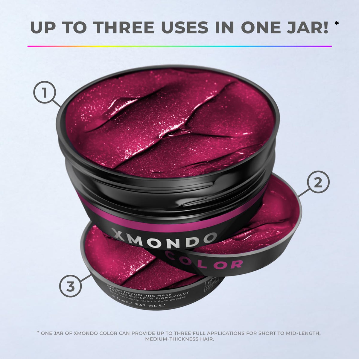 XMONDO Color Berry Depositing Mask showing vibrant berry colour
