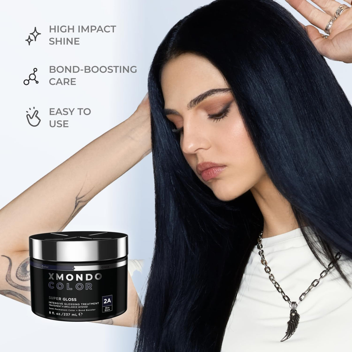 XMONDO Color Depositing Mask Blue Black texture close-up