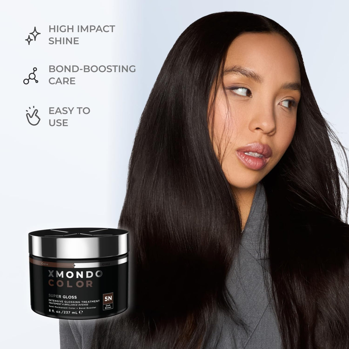 XMONDO Color Depositing Mask Dark Brown 8 Fl Oz application process