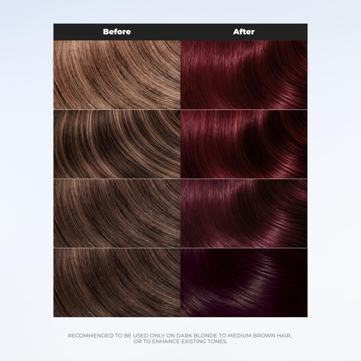 XMONDO Color Depositing Mask Deep Red application on hair