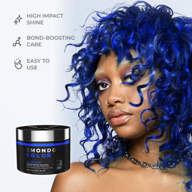 XMONDO Color Super Blue Depositing Mask with gloves for application