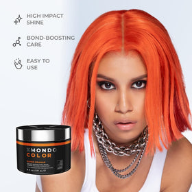 XMONDO Color Super Orange Depositing Mask application on hair