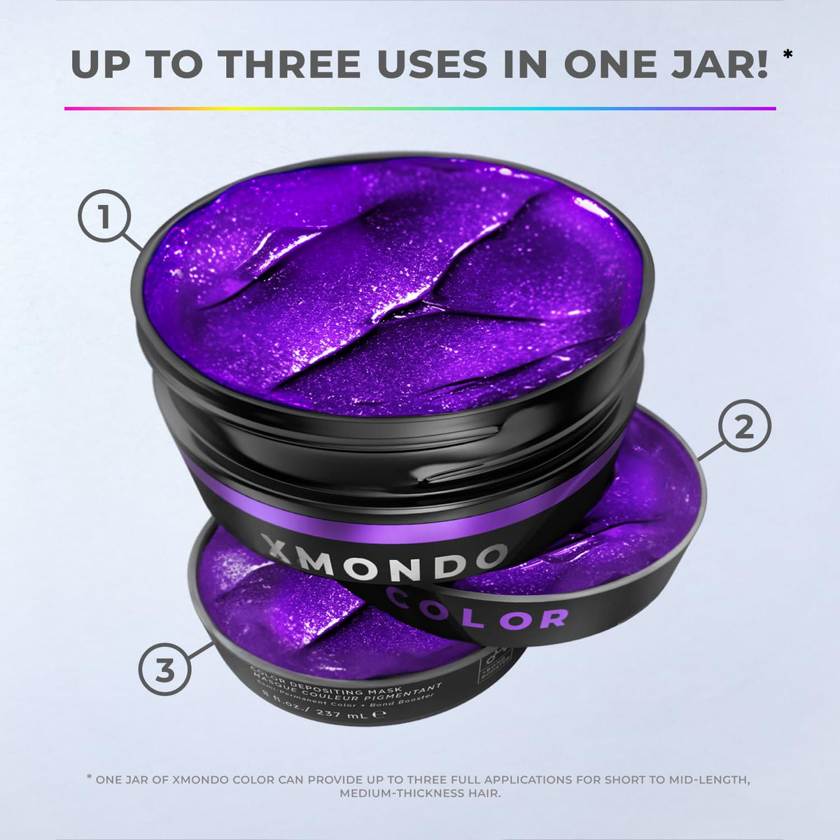 XMONDO Color Super Purple Depositing Mask vibrant hair result