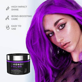 XMONDO Color Super Purple Depositing Mask with gloves and comb