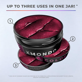 XMONDO Garnet Mask showing vibrant hair colour results