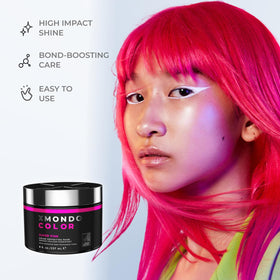 XMONDO Super Pink Mask before and after results on hair