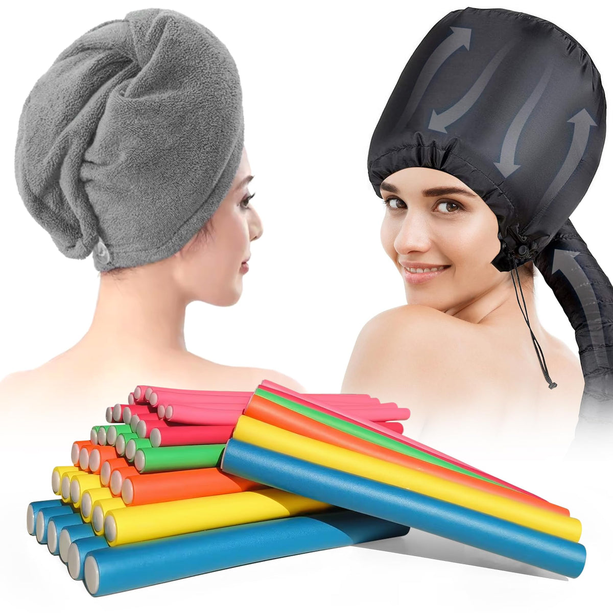 xnicx 42Pcs Heatless Flexi Rods Set with various sizes