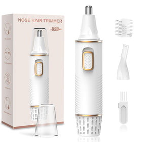 XOOMRSCP Nose Hair Trimmer front view with USB charging cable