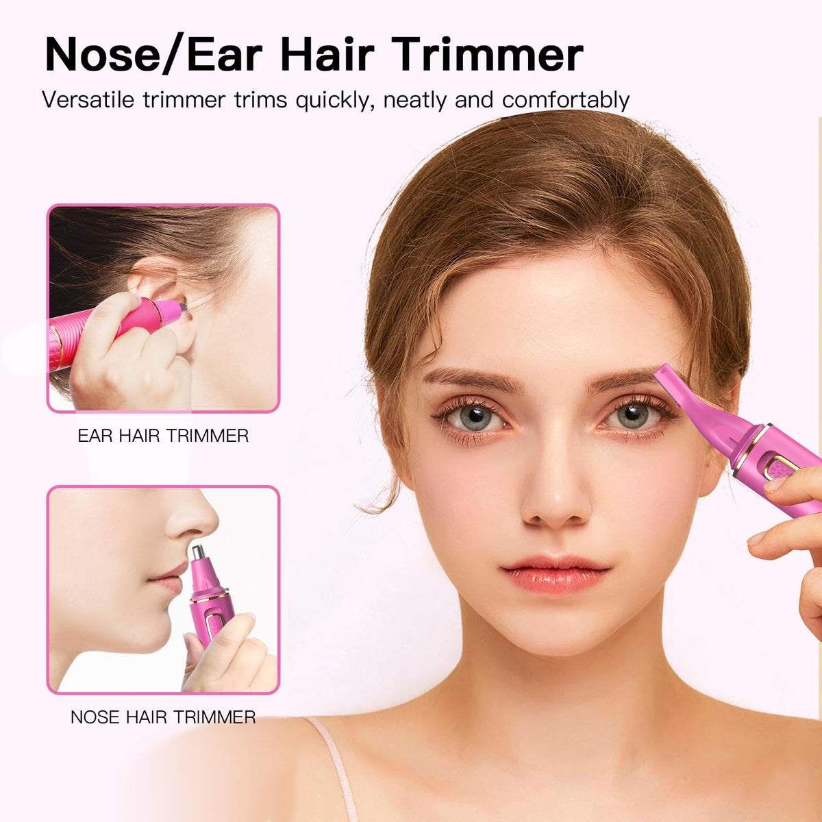 XOOMRSCP Nose Hair Trimmer side view showing dual edge blades