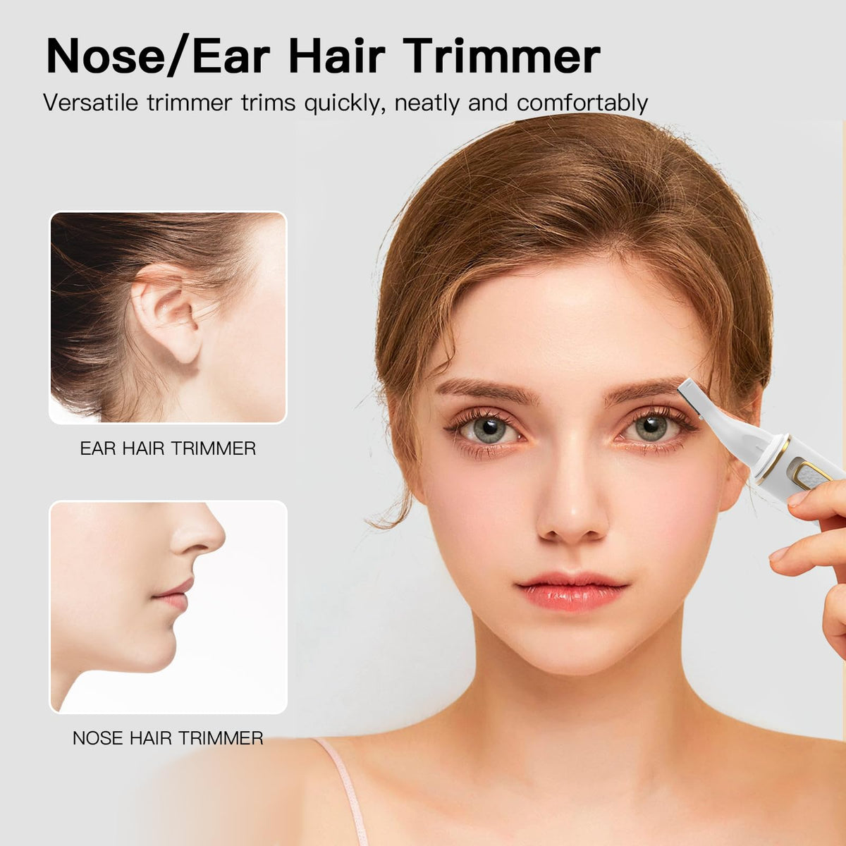 XOOMRSCP Nose Hair Trimmer side view showing dual edge blades
