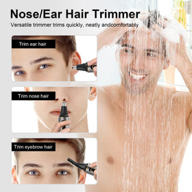 XOOMRSCP Nose Hair Trimmer side view with USB cable
