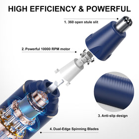 XOOMRSCP Nose Hair Trimmer with cleaning brush and dust-proof cap