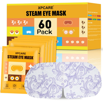 XPCARE Steam Eye Mask 60 Pack front view with individual packaging
