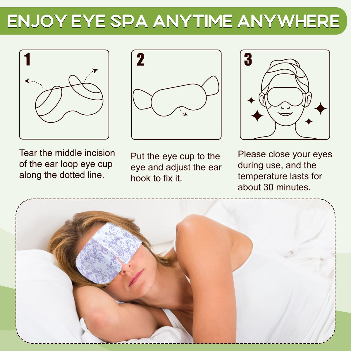 XPCARE Steam Eye Mask displayed with other beauty products