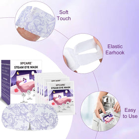 XPCARE Steam Eye Mask displayed with other beauty products