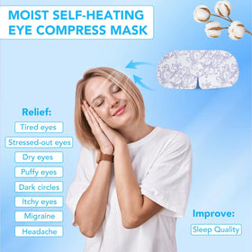 XPCARE Steam Eye Mask in use during travel