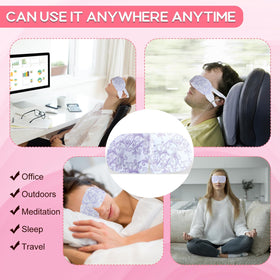 XPCARE Steam Eye Mask in use during travel on a train