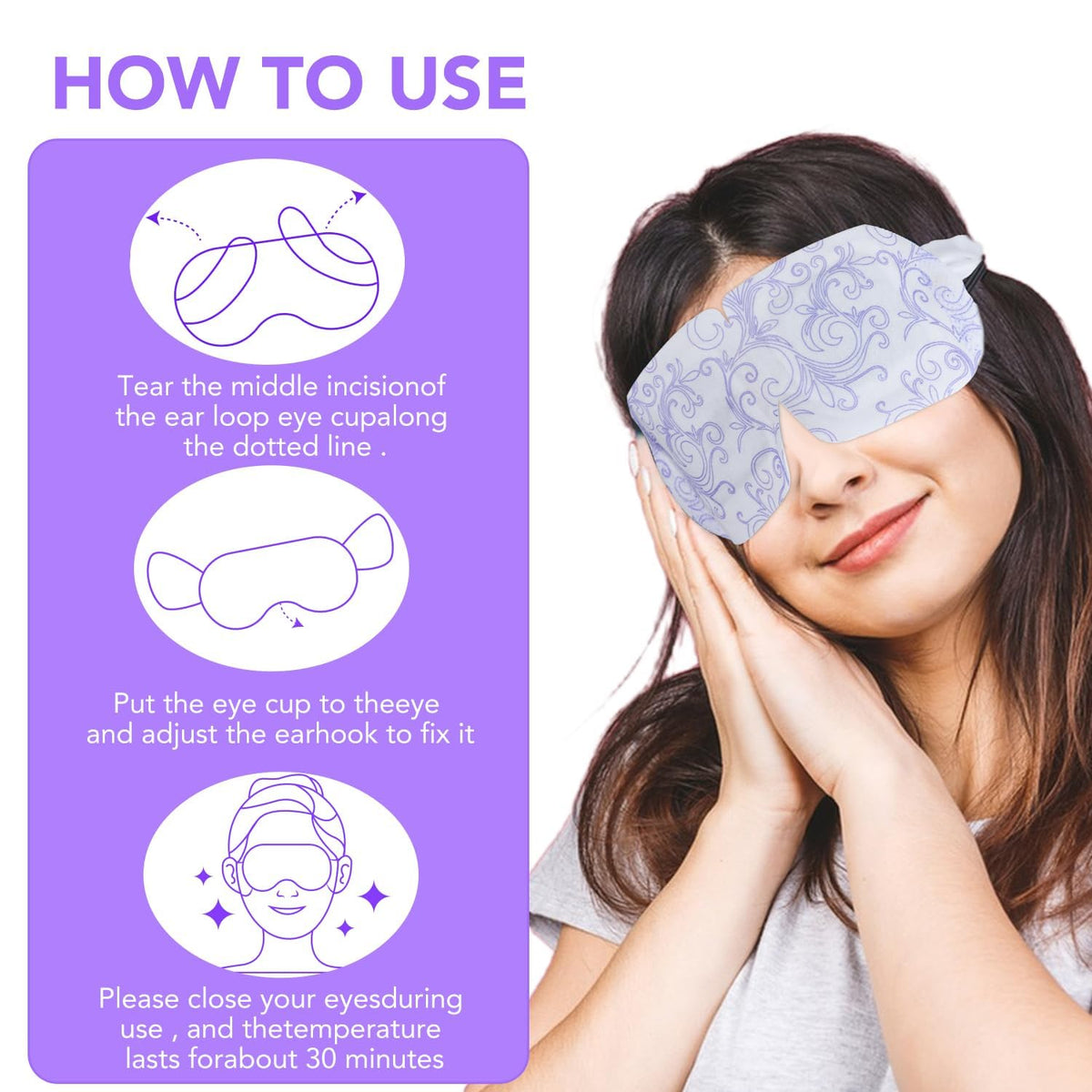 XPCARE Steam Eye Mask showing individual packaging