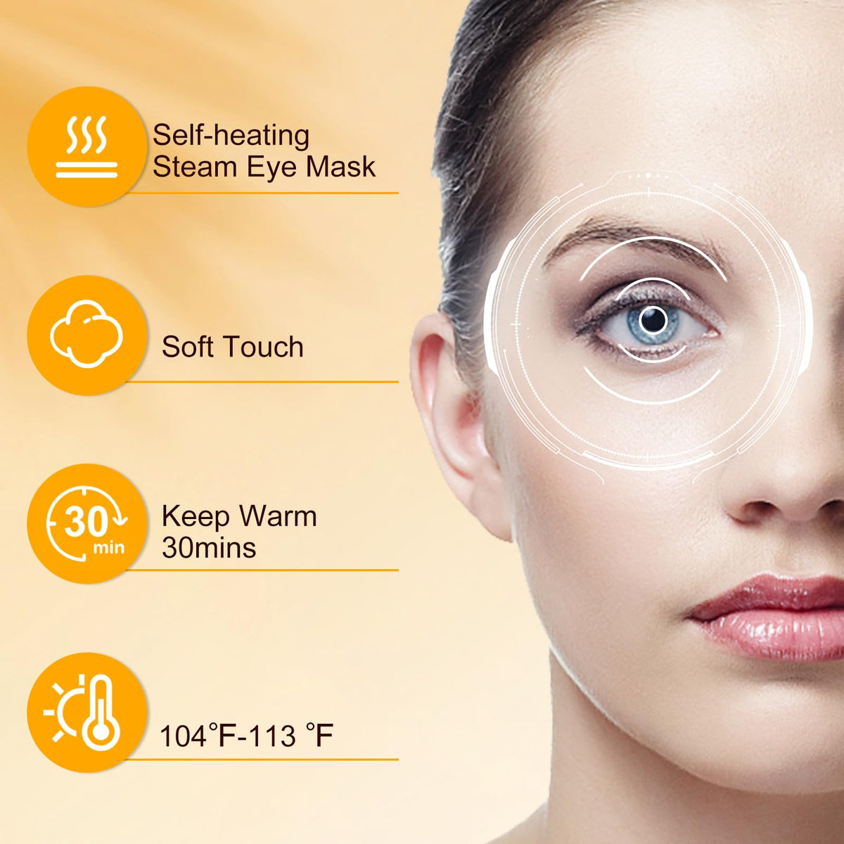 XPCARE Steam Eye Mask showing instructions for use