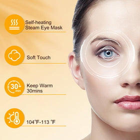 XPCARE Steam Eye Mask showing instructions for use