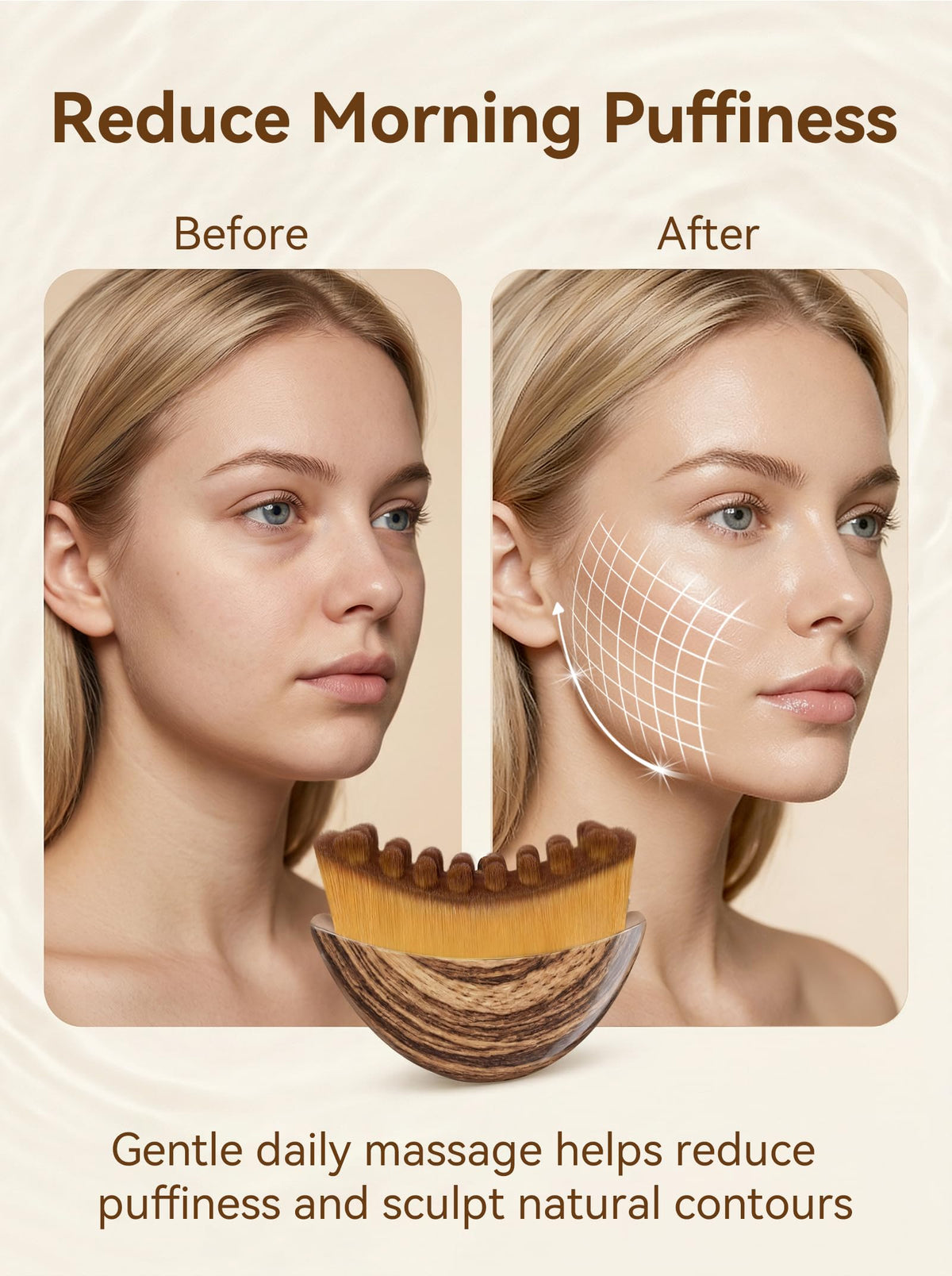 XPPW Lymphatic Contour Face Brush 2-pack with storage cases