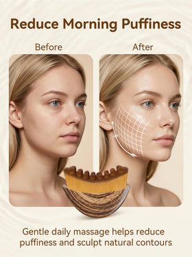 XPPW Lymphatic Contour Face Brush being used on a model's face