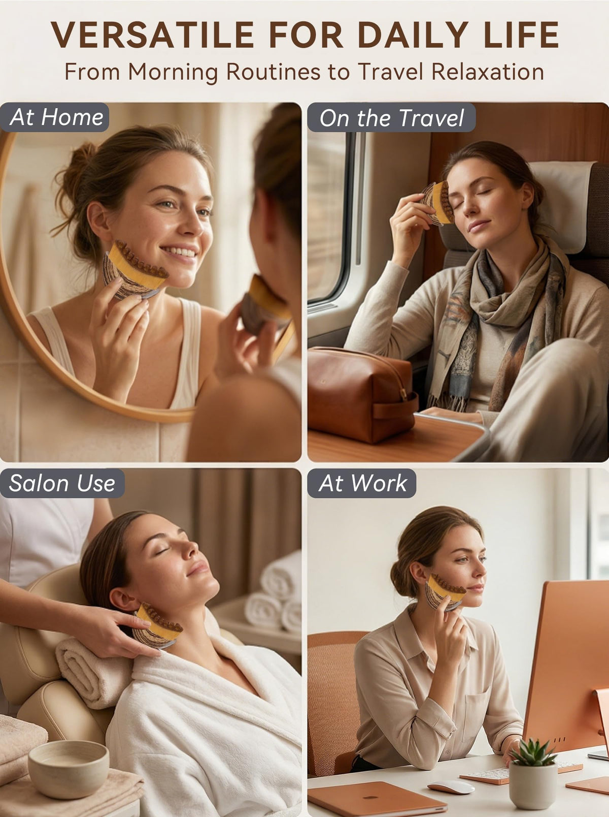XPPW Lymphatic Contour Face Brush in a travel bag
