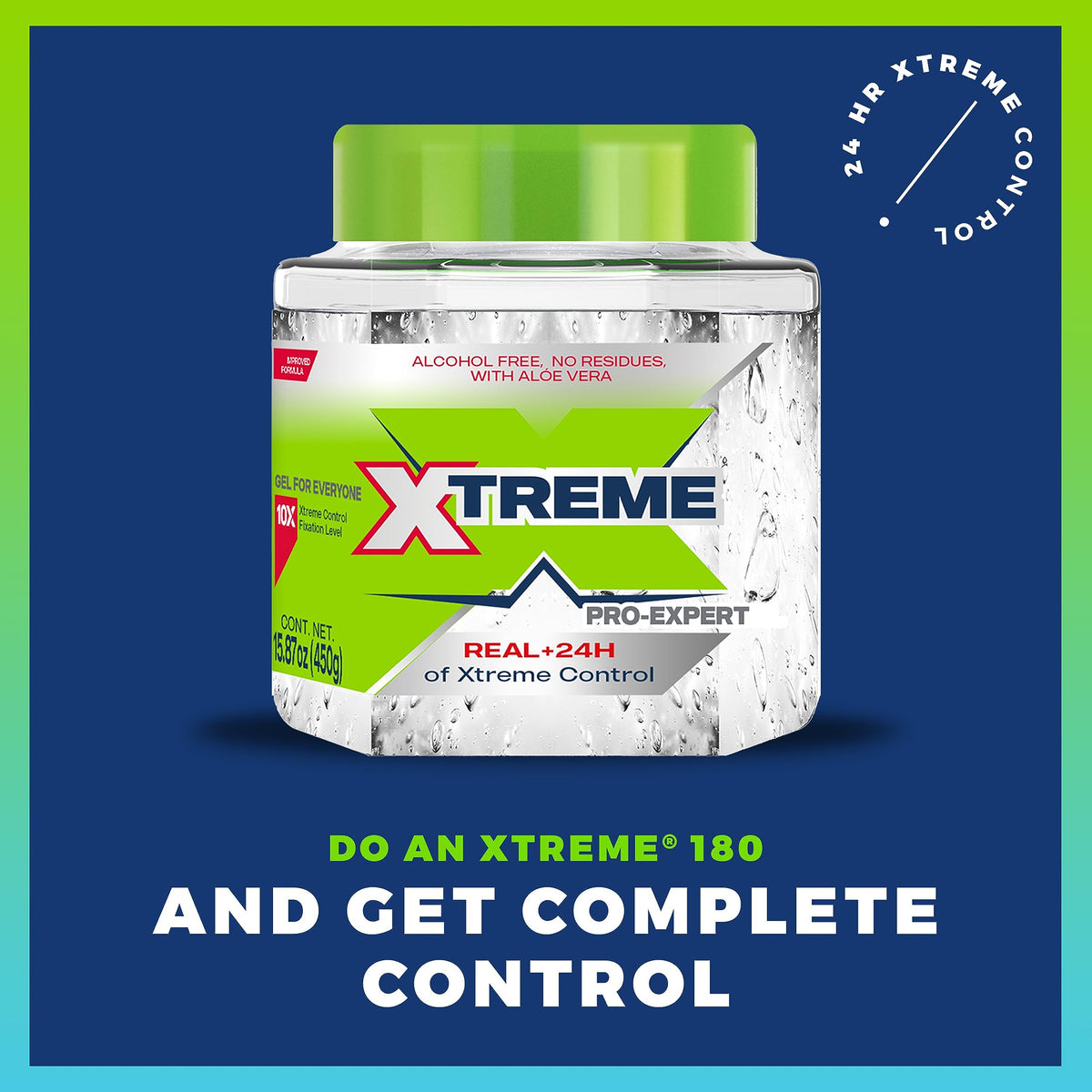 Xtreme Pro-Expert Clear Styling Hair Gel 15.87 oz jar side view
