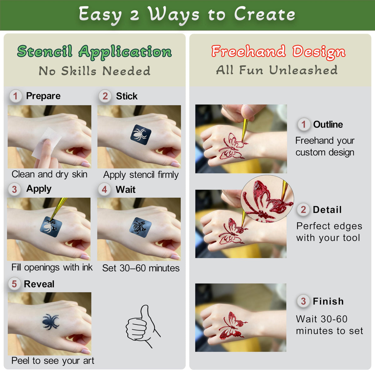 XWGLFT detail brush and tattoo application tools