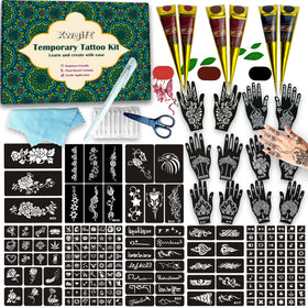 XWGLFT Temporary Tattoo Stencils Kit 191 Pcs organized gift box