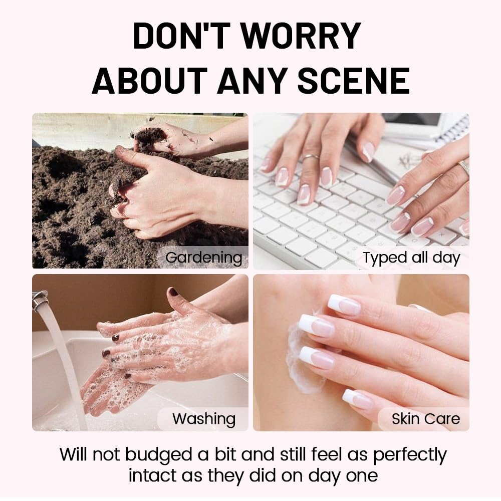 XZMeiLun Press On Nails applied on hands for a stylish look