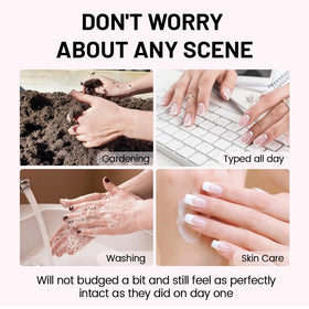 XZMeiLun Press On Nails applied on hands for a stylish look
