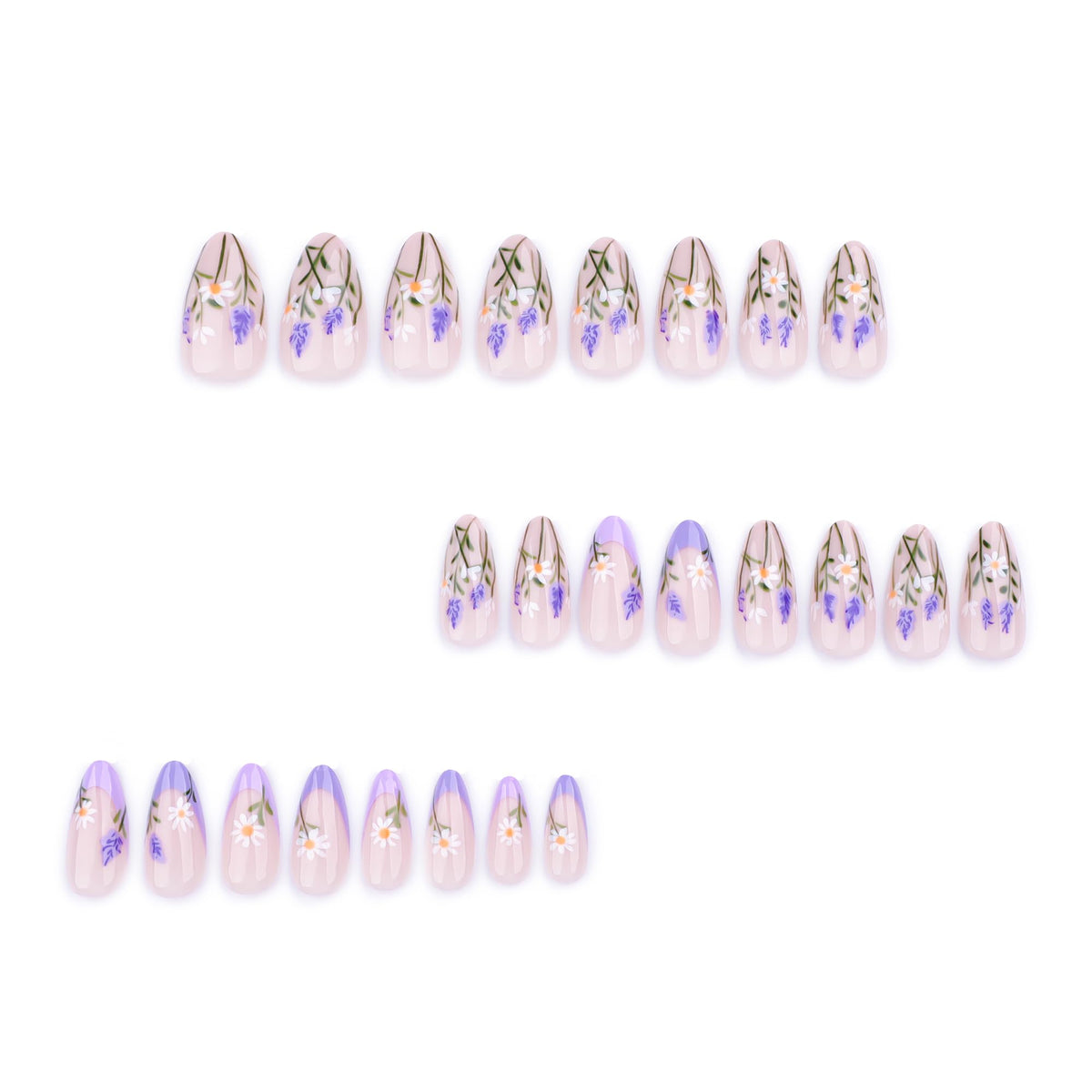 XZMeiLun Press On Nails in packaging showing 24 designs