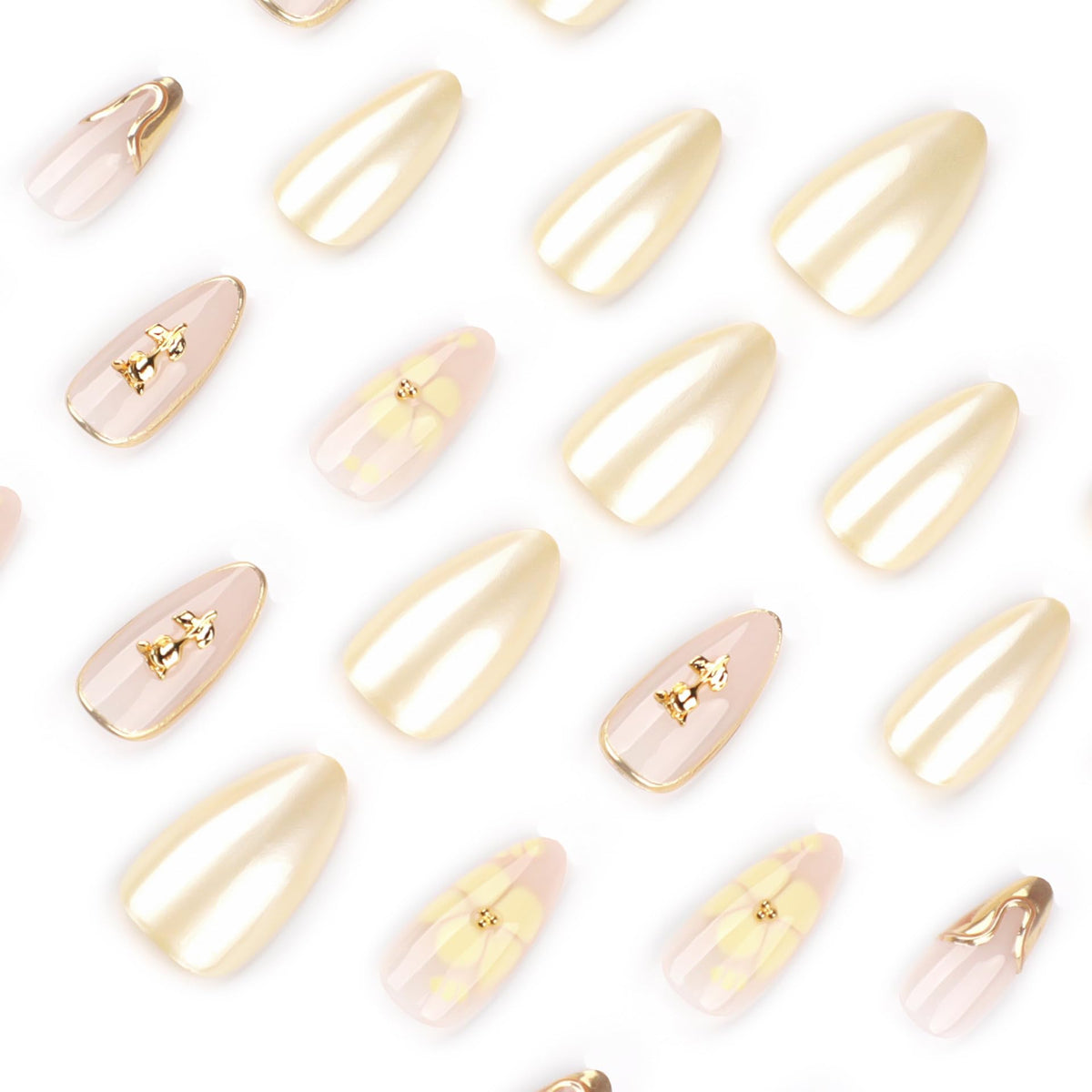 XZMeiLun press on nails kit with jelly glue and mini file