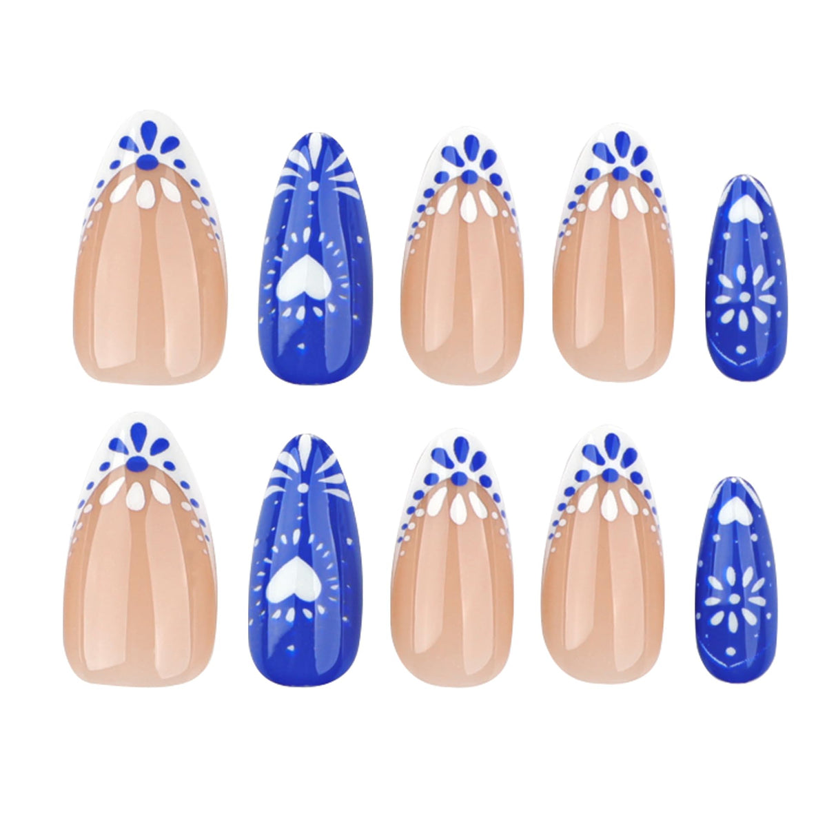 XZMeiLun press on nails with jelly adhesive tabs and nail glue