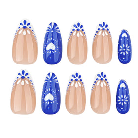 XZMeiLun press on nails with jelly adhesive tabs and nail glue