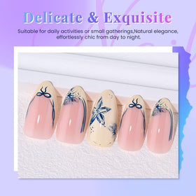 XZMeiLun press on nails with mini nail files