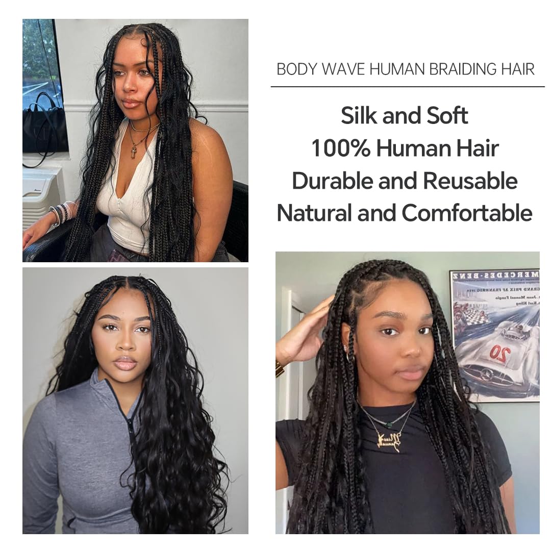 Y WIGS Body Wave Human Braiding Hair packaging details