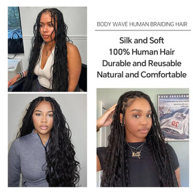 Y WIGS Body Wave Human Braiding Hair packaging details