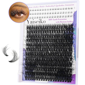 Yaiseiko Lash Clusters 12-25mm mixed length pack front view