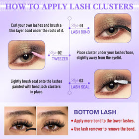Yaiseiko lash clusters in a makeup setting