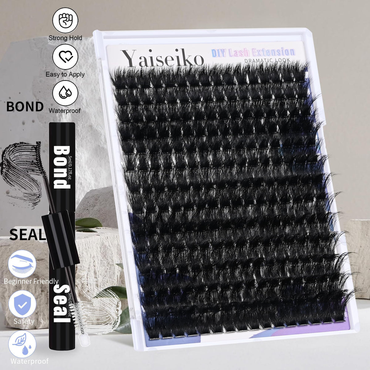 Yaiseiko Lash Clusters Kit with tools for lash application