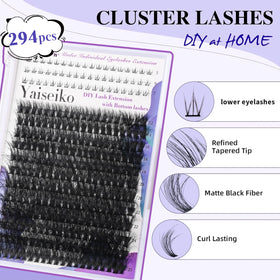 Yaiseiko lash clusters with cotton thin band