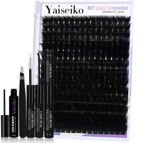Yaiseiko Mega Lash Clusters Kit 300D with 224pcs thick lashes
